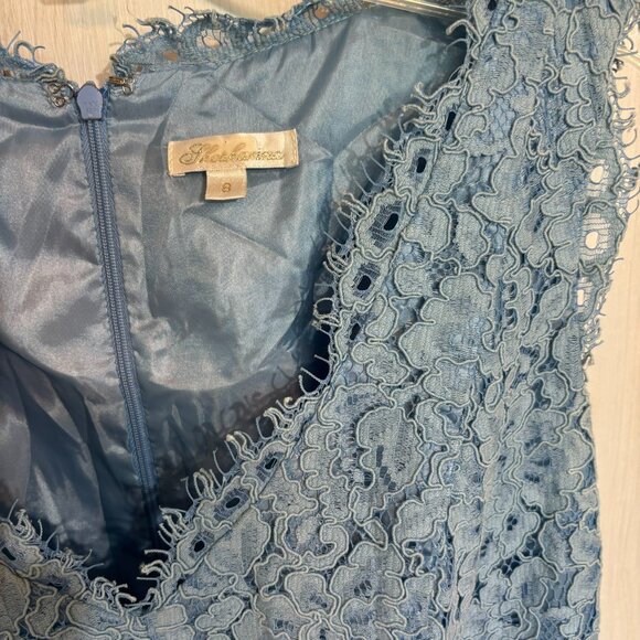 ๐ Shoshanna Sky Blue Lace Sleeveless Dress โ Size 8 - Picture 5 of 7